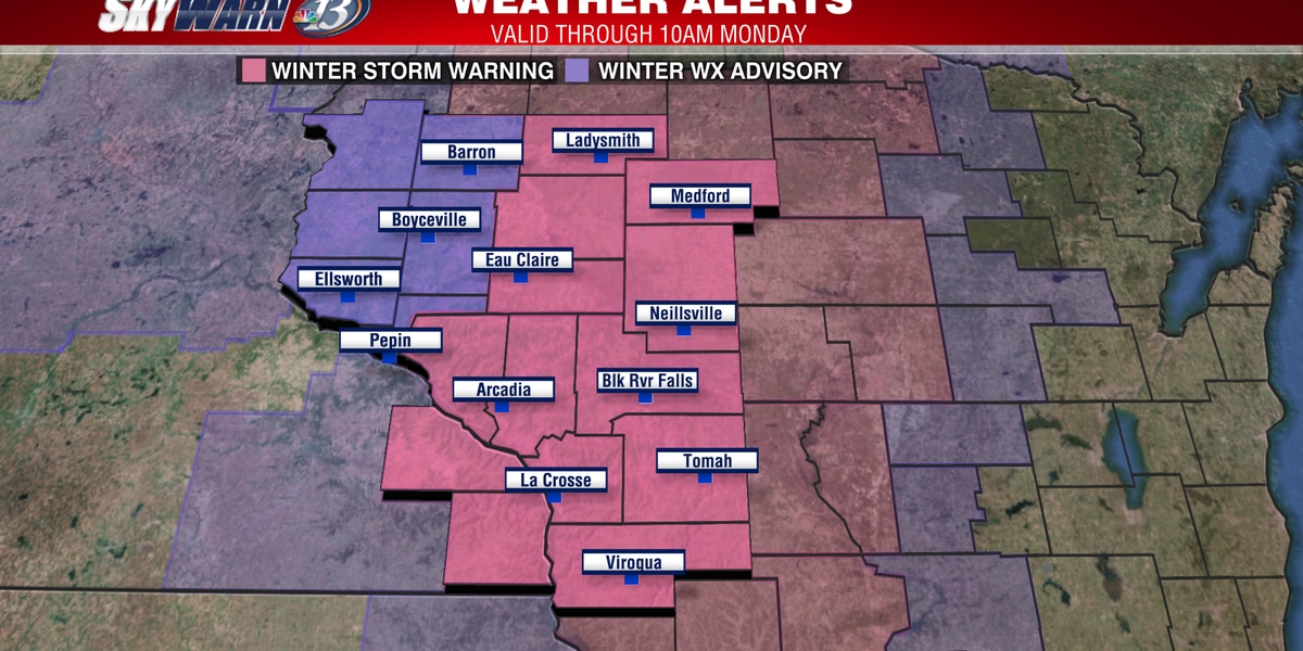 WINTER STORM WARNING: Heavy snow and strong winds will make for a hazardous Monday morning commute