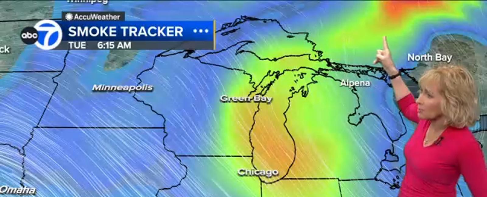 Chicago air quality at unhealthy levels due to smoke from Canadian wildfires; Alerts in effect in Wisconsin, Indiana