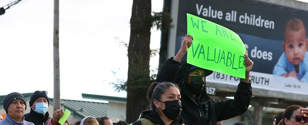Protesters march for federal funding in Pajaro after floods