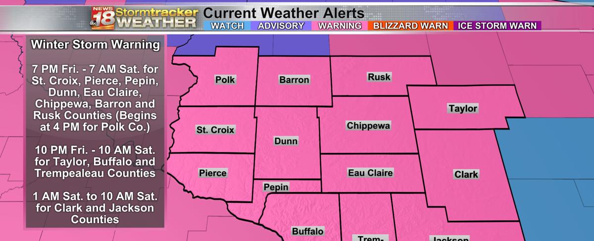 Winter Storm Warnings in place as today's rain and thunderstorms gives way to wet snow, strong winds tonight