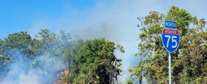 Wildfires Disrupt I-75, Force Lane Closures Near Bonita Springs