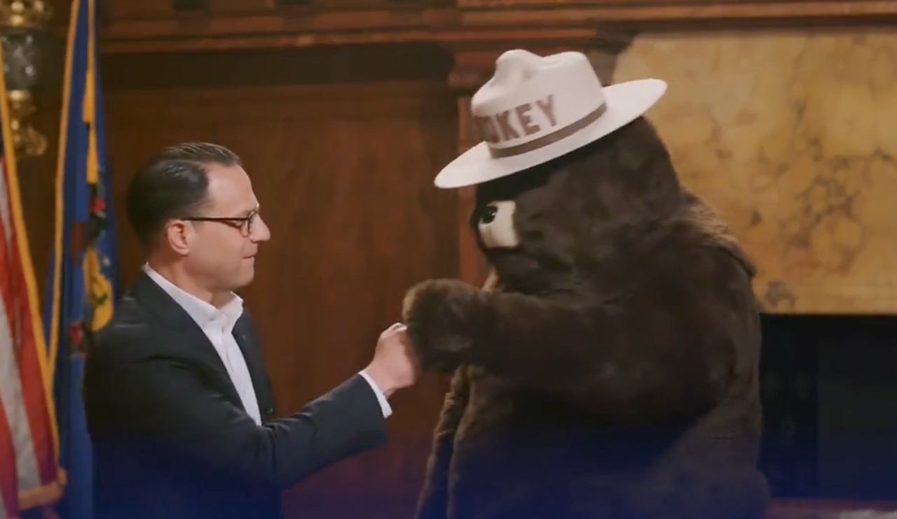 Shapiro, Smokey Bear warn unseasonably dry conditions make Pa. ripe for wildfires