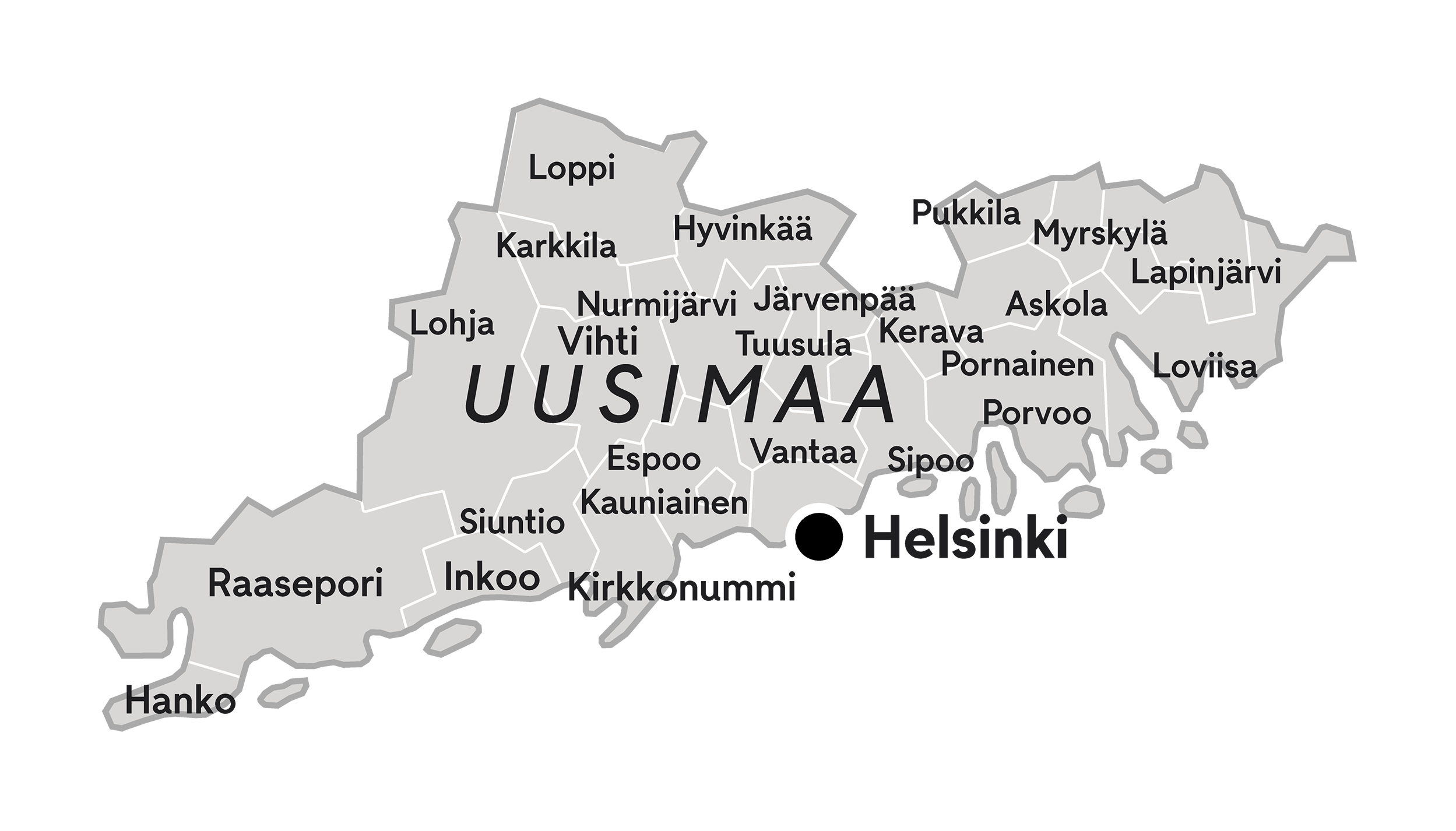 Aluekuva Uusimaa