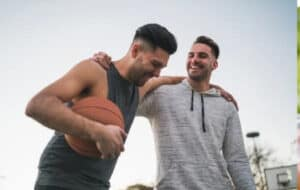 Engaging in regular physical activity like basketball is a great way for men to stay fit and healthy.