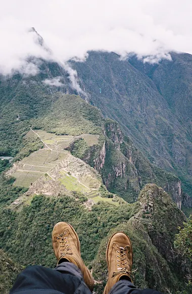 looking out on Machu Picchu