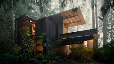 Project: Jim Olson's Cabin at Longbranch, WA. Photography by Kevin Scott / Olson Kundig