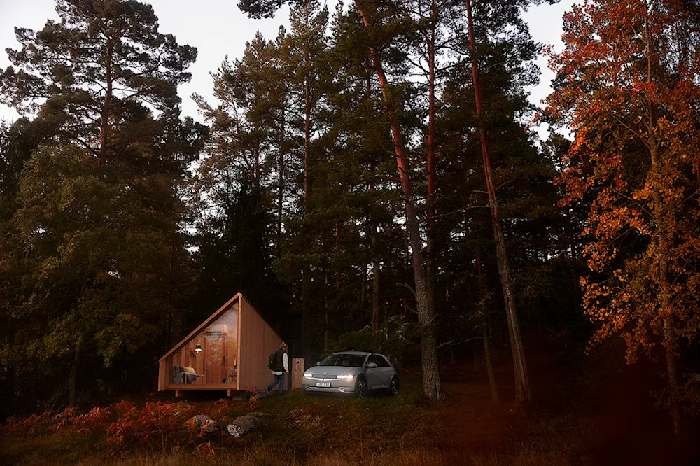 Hyundai Introduces an EV-Powered Cabin in the Woods of Sweden