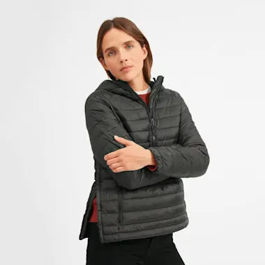 Women's 100% Recycled Polyester Pullover Puffer, $98