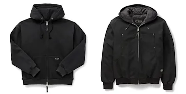 C.C.F. Waffle Lined Hoodie, $115 + Utility Jacket, $150