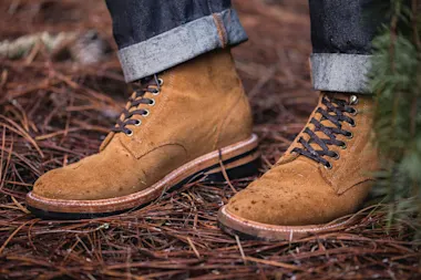 The Trench Boot in Weatherproof Suede, $298