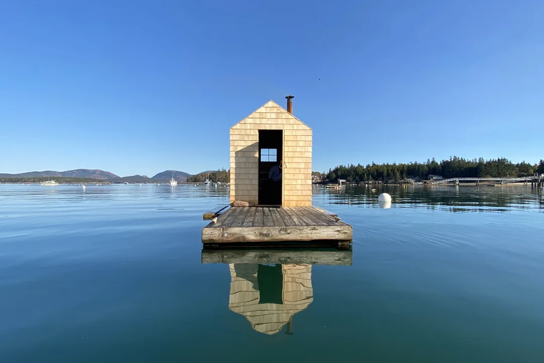 sea-sauna-maine-ravenhill-studio-stove-floating-bay