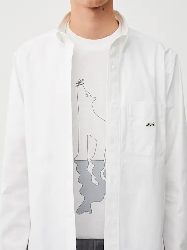 Goldwin x Geoff McFetridge Round Collar B.D. Oxford Shirt ($260)