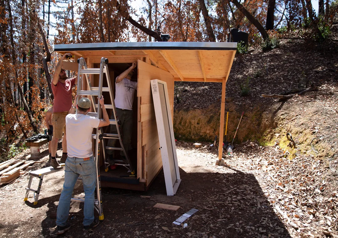 redwood-cabin-elevated-spaces-waldman-fiffer-outhouse-build