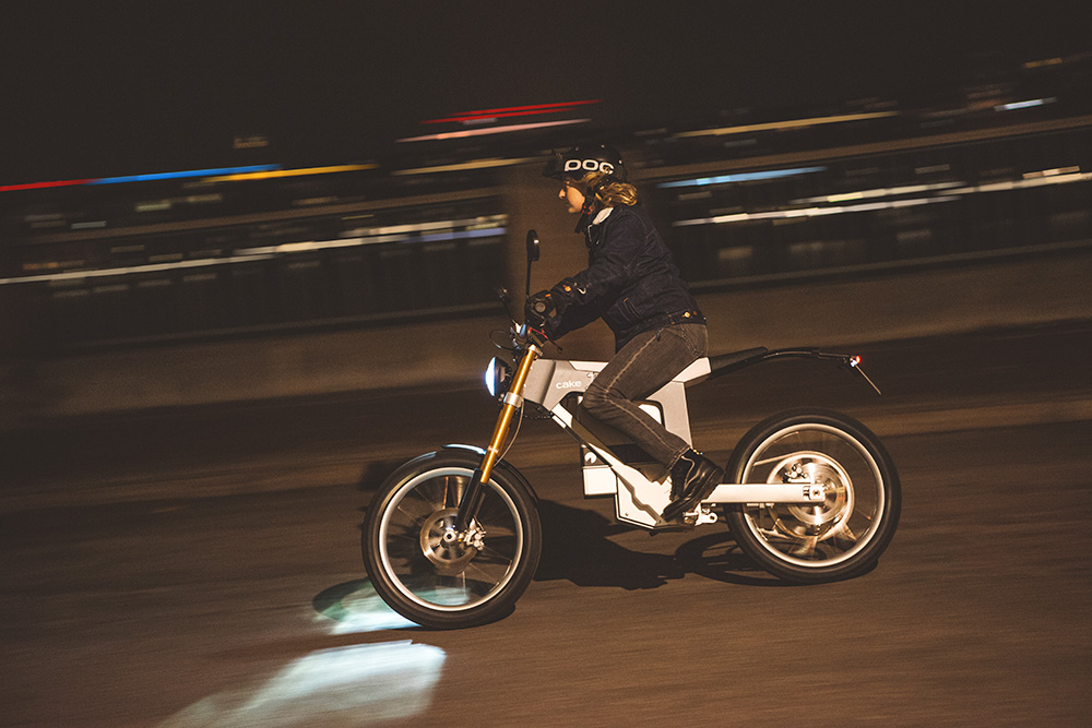 Electric off-road Kalk motorcycle excels where the paved road ends