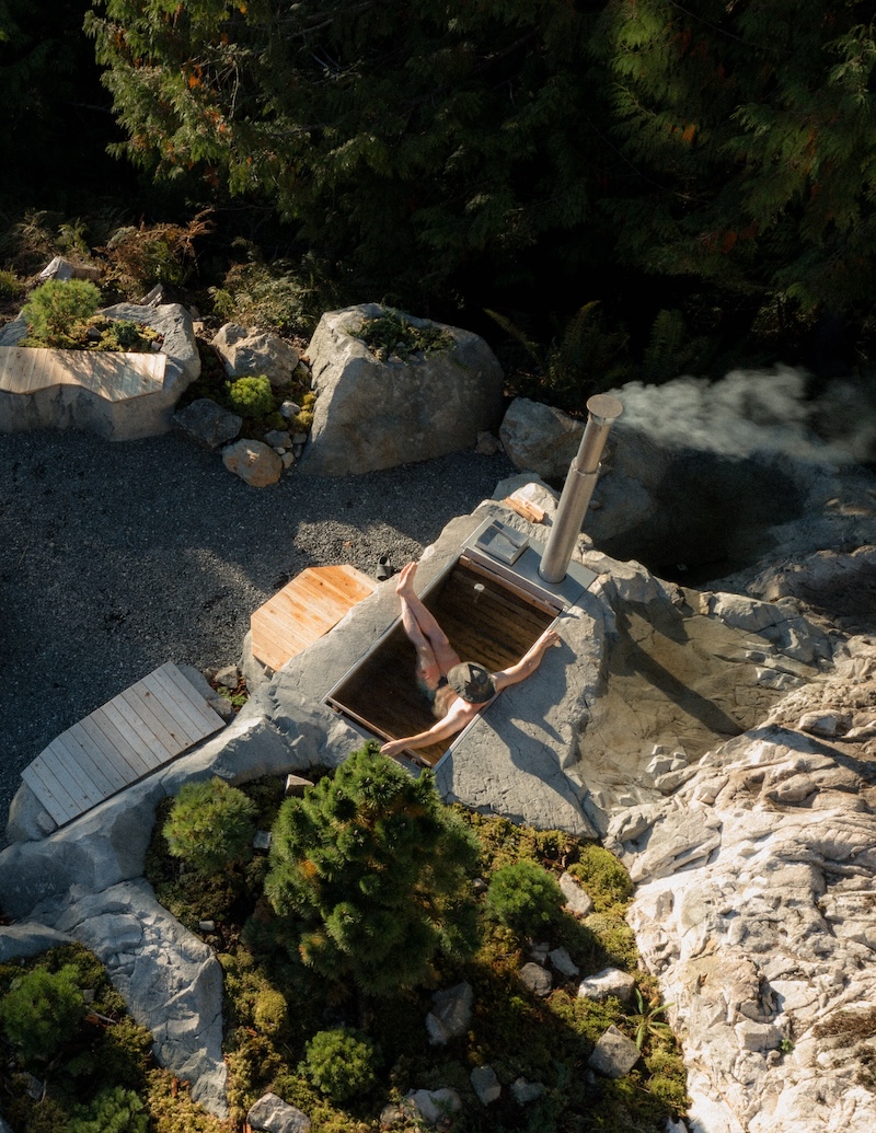 Behind the Design of Goodland & Sculptor Trent Hutton's Dreamy Rock Hot Tub