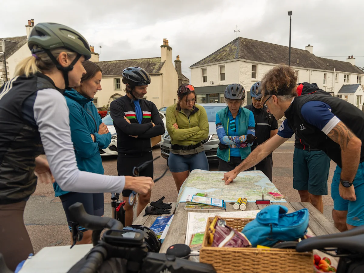 Cycling-Without-Data-Scotland-Wilderness-Galleries-Group-Shot-over-map