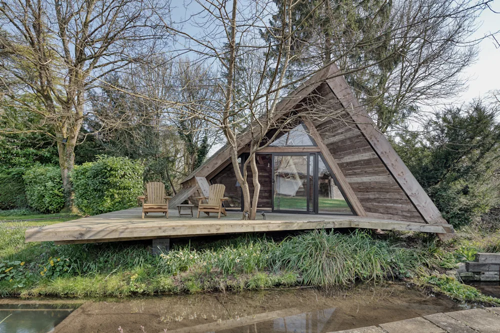 The Climber's Cabin Is a Trippy A-Frame in the English Countryside