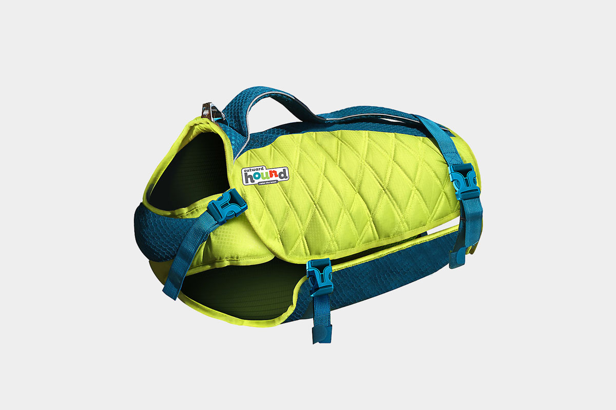 dog life jacket with head support