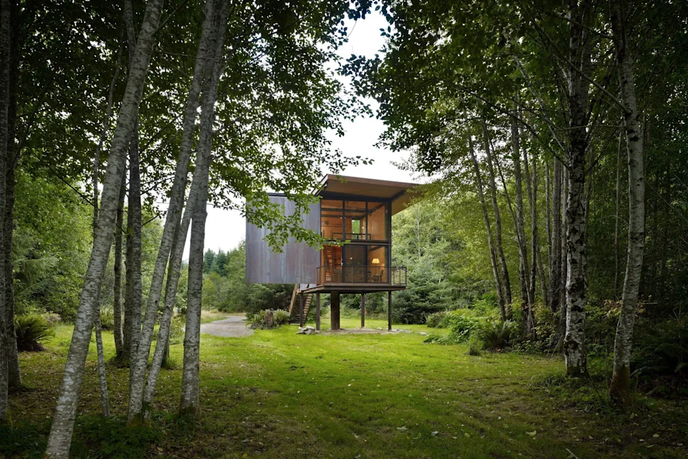 A Formidable Fortress of a Cabin, Designed to Weather Any Storm
