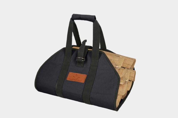 Panacea Canvas Log Tote Bag w/ Sturdy Handles, Black