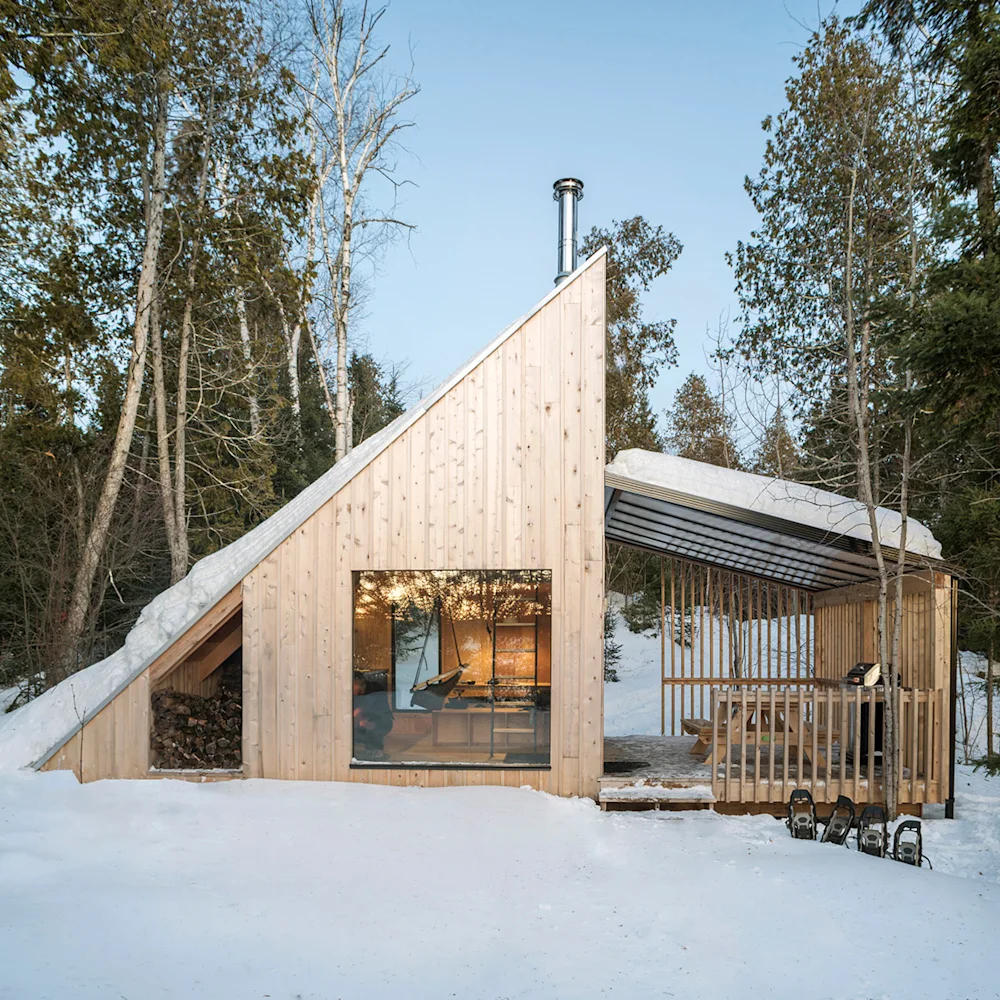 The Classic A-Frame Cabin Gets Reinterpreted in Rural Quebec