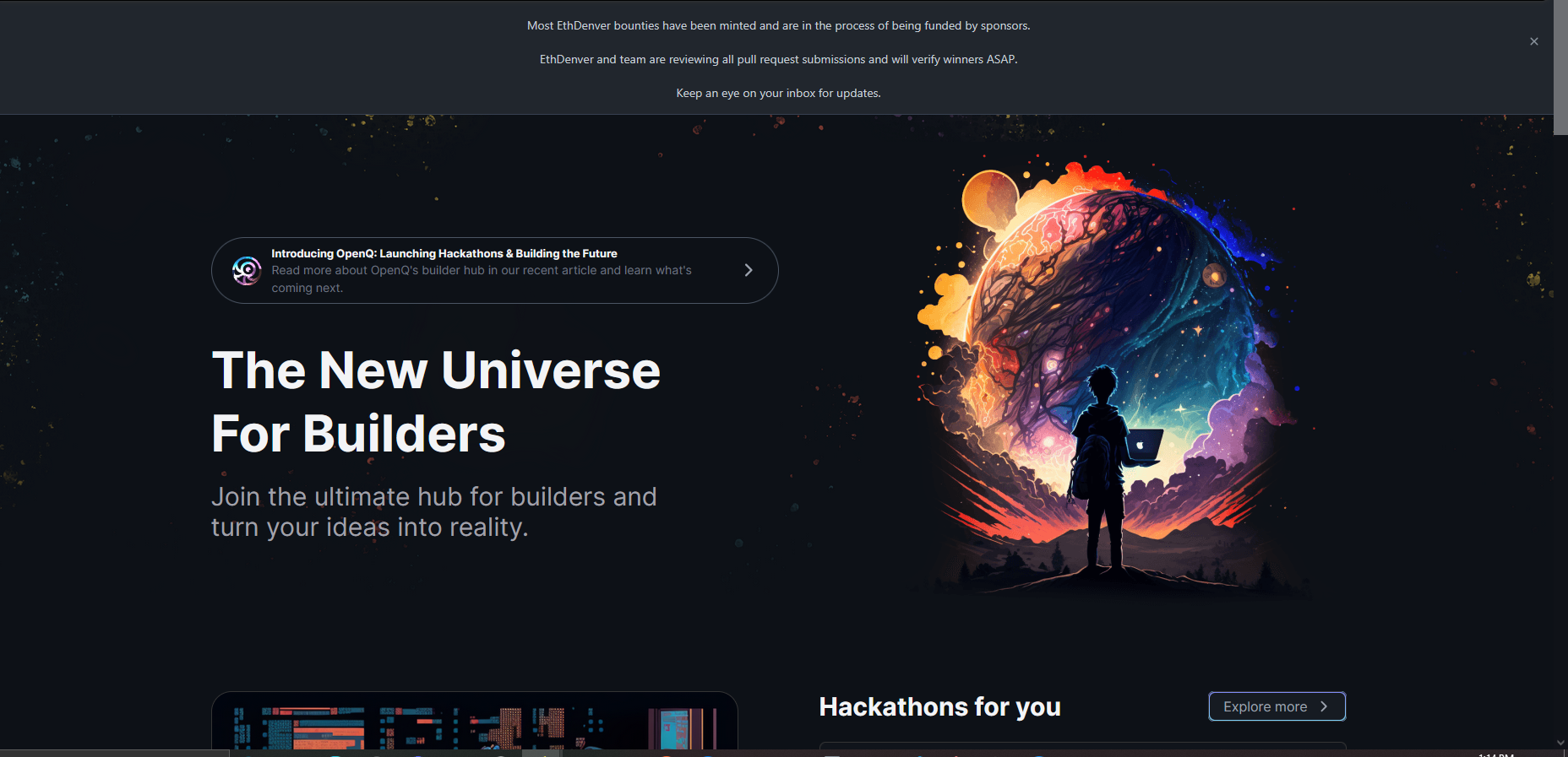 Screenshot: Hackathon Platform