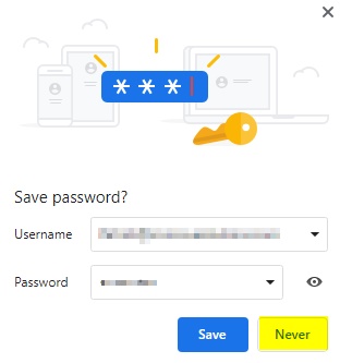 browser save password for twitter