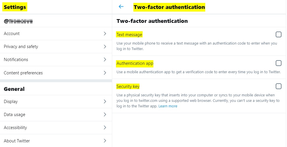 twitter two-way authentication