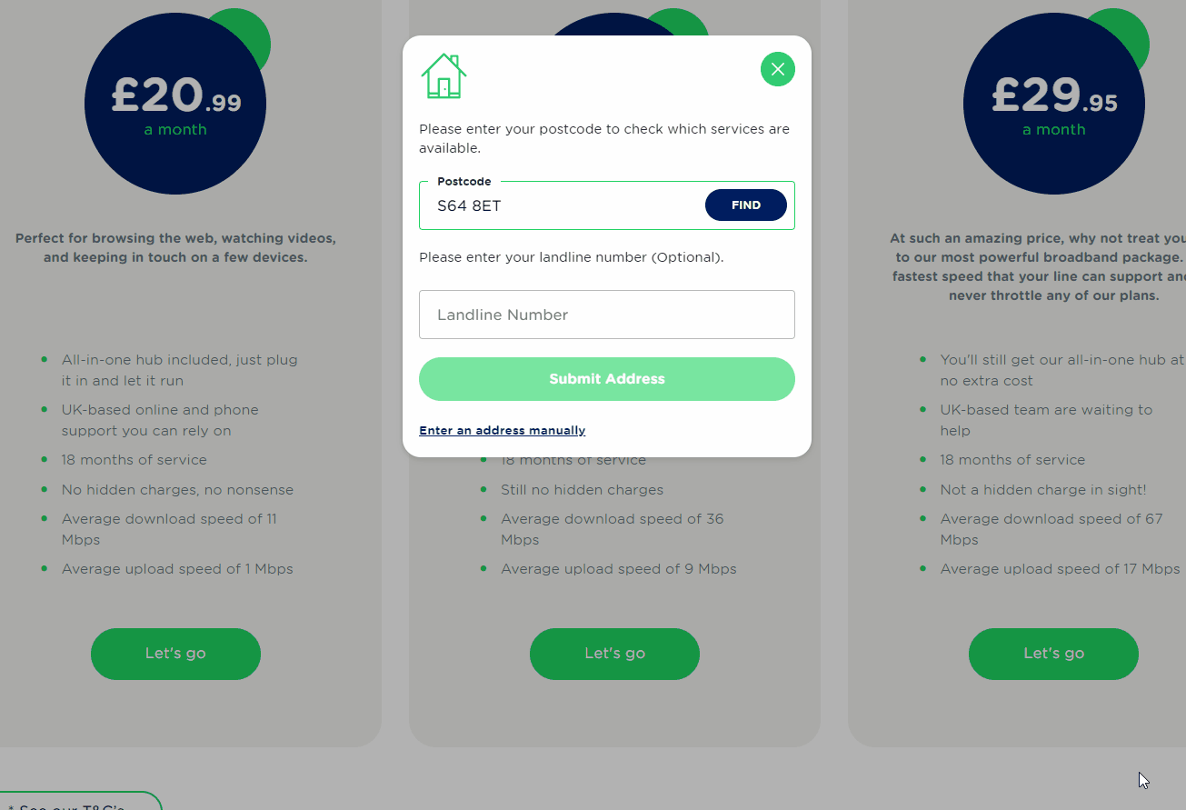 origin broadband address checker