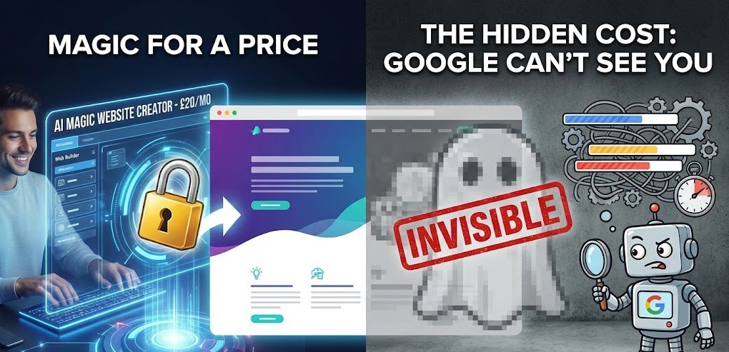 The High Cost of Magic: Why Your £20 AI Website is Invisible to Google in 2026 (And How to Fix It)