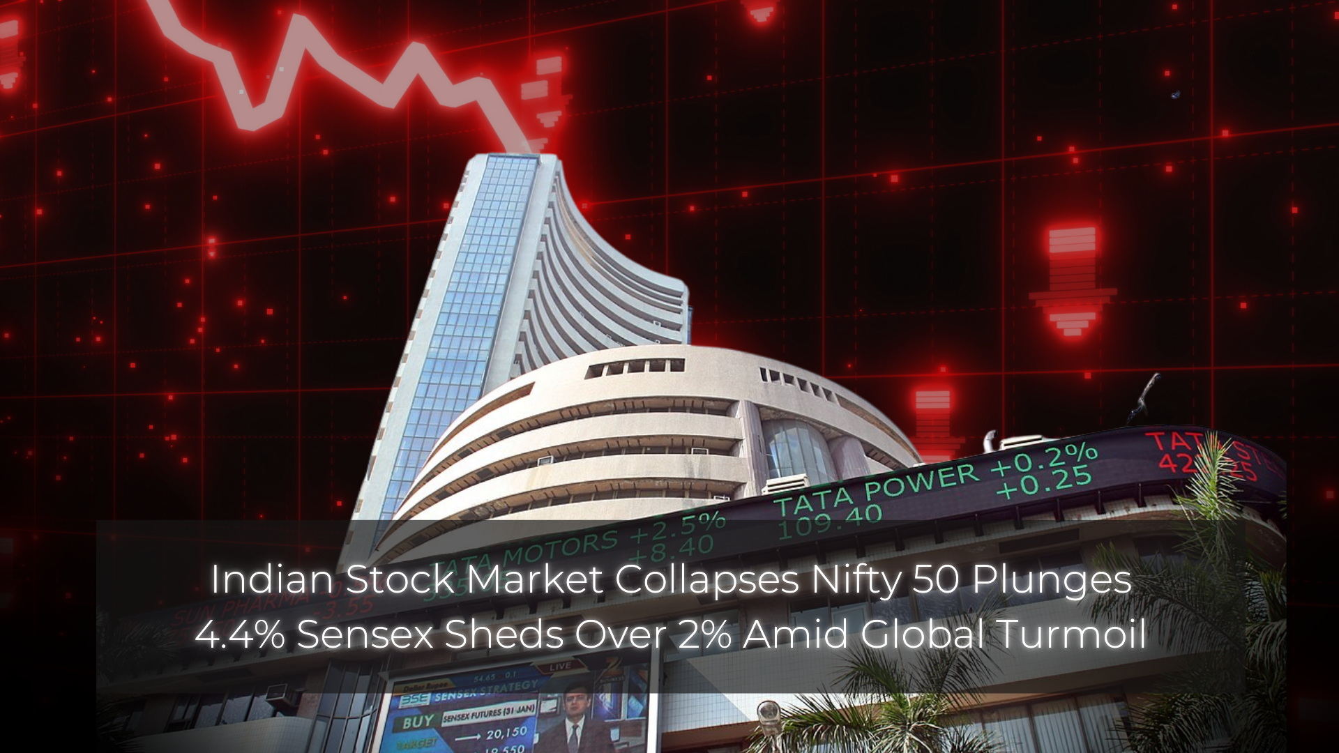 Indian Stock Market Collapses Nifty 50 Plunges 4.4% Sensex Sheds Over 2% Amid Global Turmoil