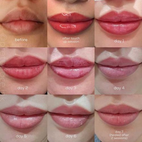 Lip Blushing Healing Process