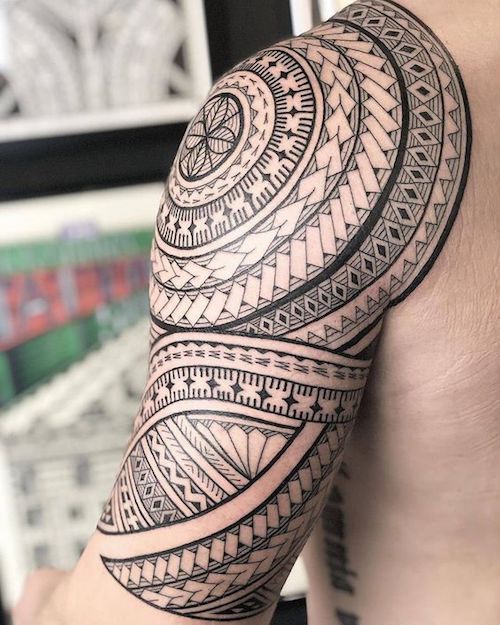 Samoan Tattoo Healed | ลายสัก