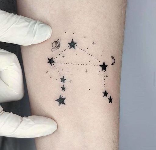 scorpio sign tattoo with stars