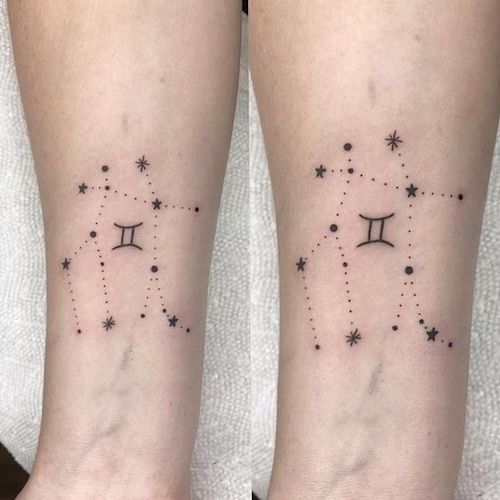 cute gemini sign tattoos