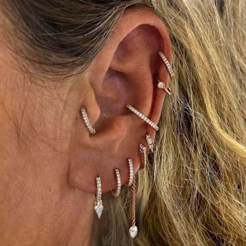 Stacked hot sale helix piercing