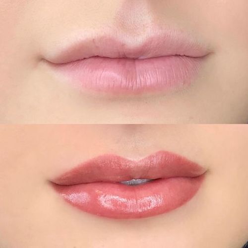 Lip Blushing Without Color
