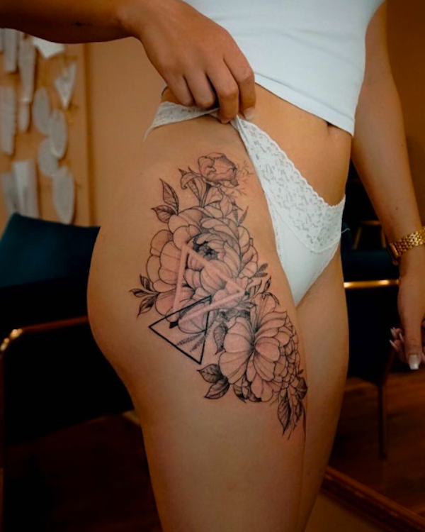 Peony Tattoo Design Paeonia Tattoo Flower Tattoo - Etsy