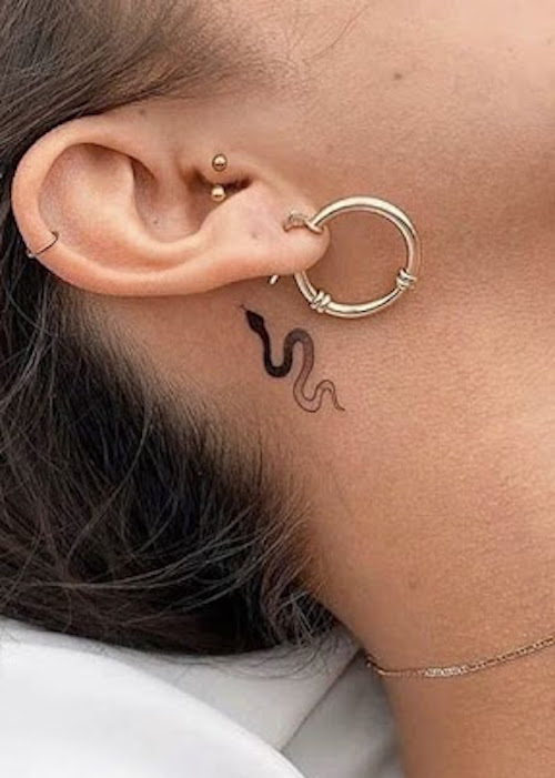 Behind Ear Tattoo 1