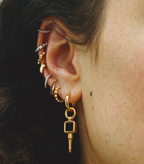 Stacked hoop earrings