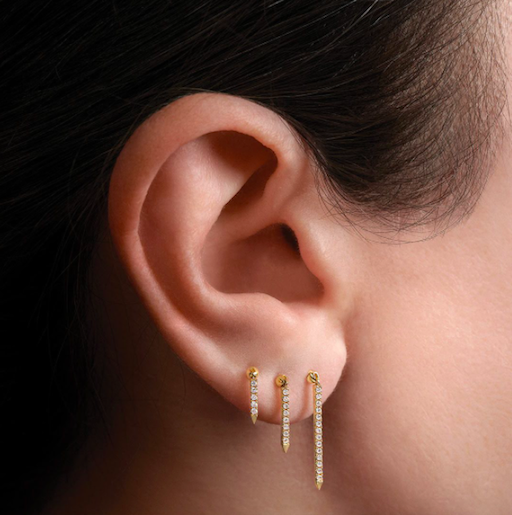 Top and bottom hot sale ear piercing