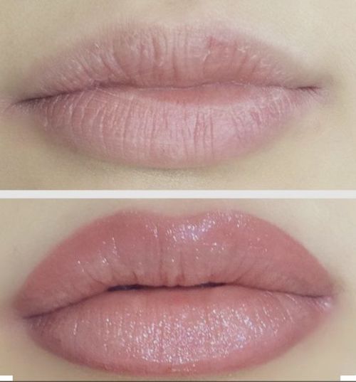 Lip blushing light pink