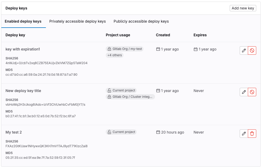 Beautifying UI - Deploy key before