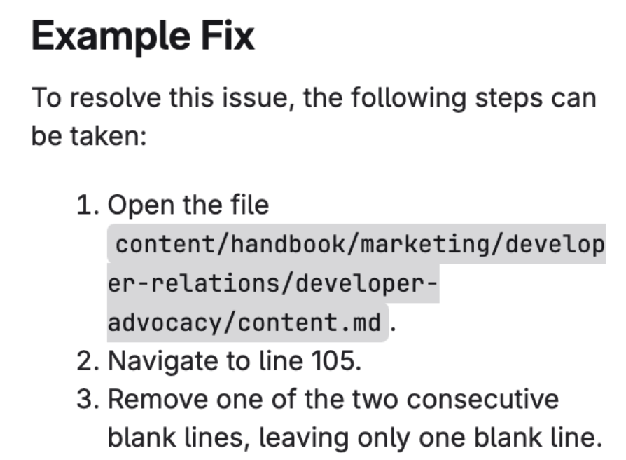 example fix