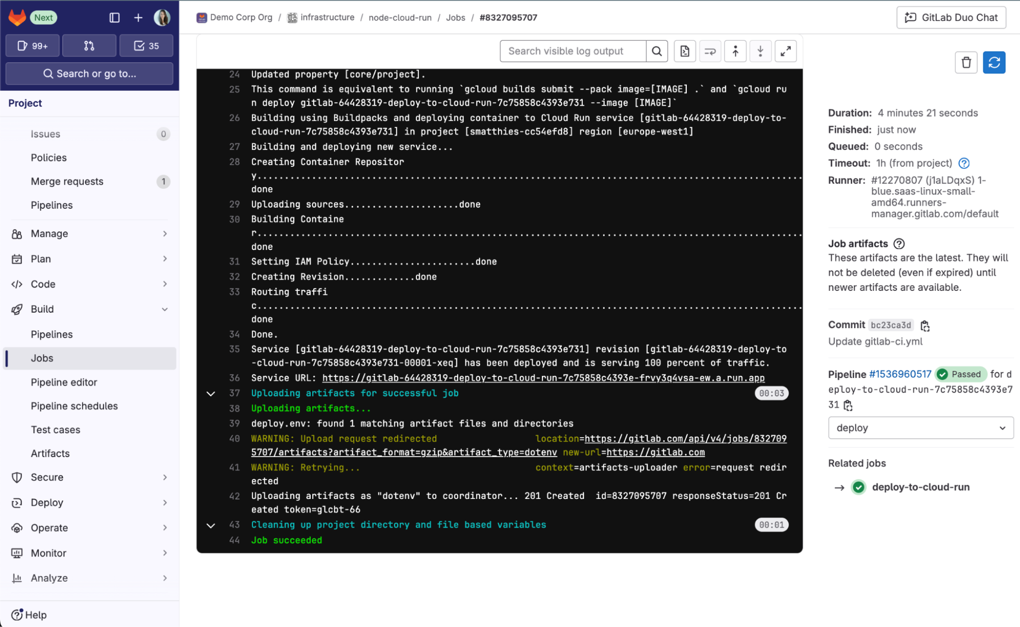 View newly deployed Node server