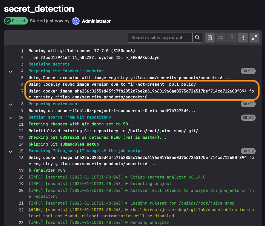 GitLab Runner without internet access successfully pulling from internal registry cache