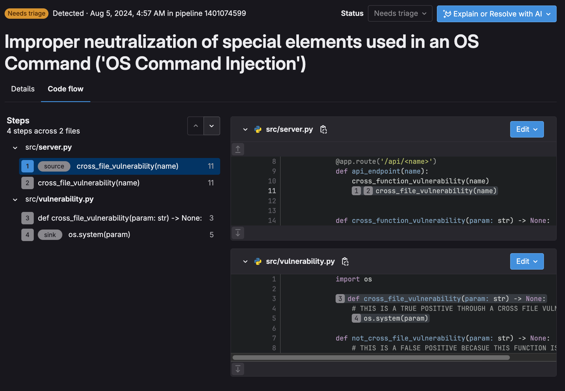 Advanced SAST - code flow