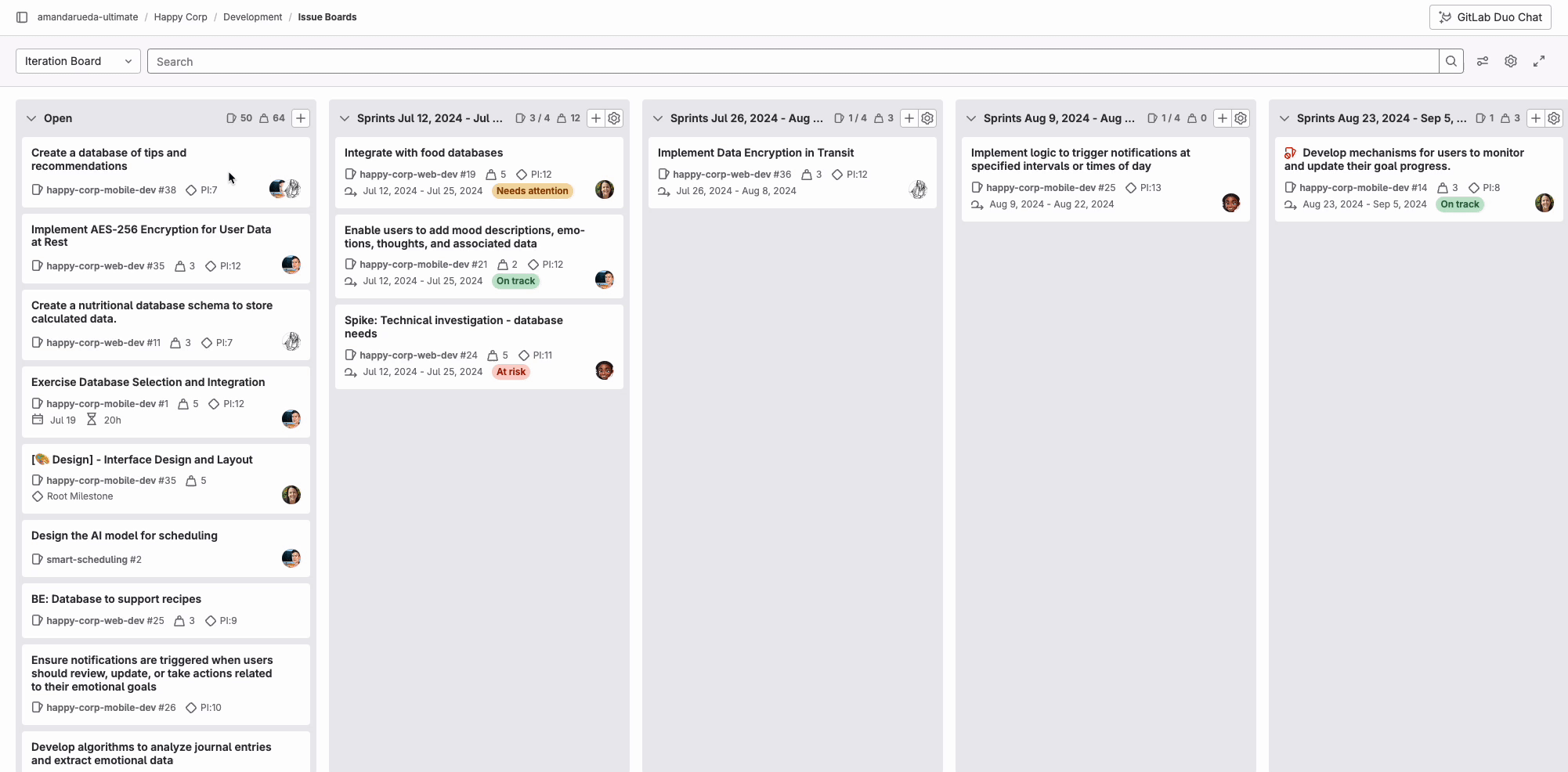 Gif of GitLab Issue Board