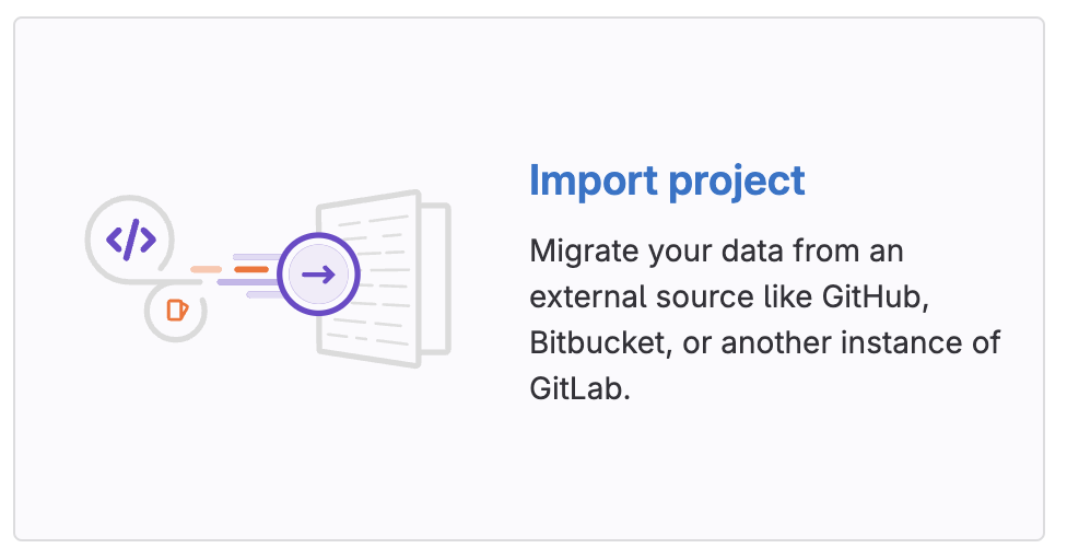 Import project selection