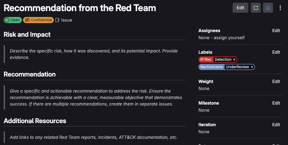 Red team - recommendation-example